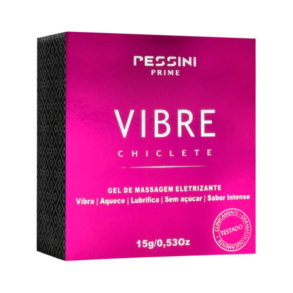 Vibre Gel de Massagem Eletrizante Sabor Chiclete Pessini