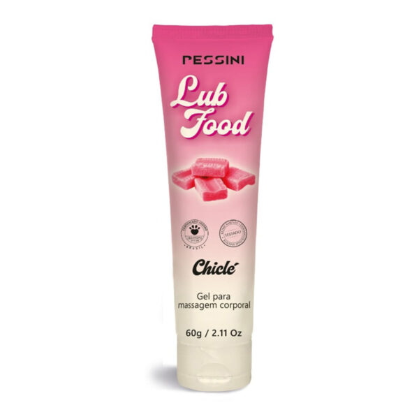 2224461-Chicle_1 Lub Food Gel para Massagem Corporal Beijável 60g Pessini