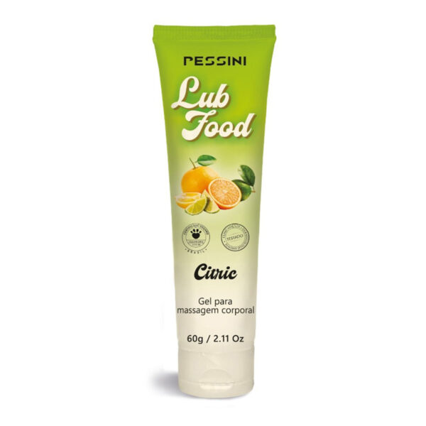 2224462-Citric_1 Lub Food Gel para Massagem Corporal Beijável 60g Pessini