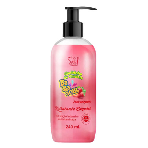 2375-Morango_1 Babasoul Hidratante Corporal 240ml Soul Cosméticos