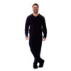 24139-P-Preto_1 Pijama Tradicional Canelado Masculino com Manga Longa e Calça Coleção Inverno Victory