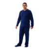 24148-54-Marinho_1 Pijama Tradicional Masculino Plus Size Manga Longa e Calça Coleção Inverno Victory