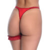 269-M-Vermelho_2 Tanga Fio Dental Play em Renda e Perneira com Lacinho Patitex