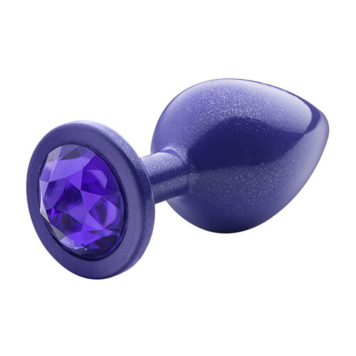 272-Roxo_1 Plug Anal M com Glitter e Pedra Linha Lite Plug Sexy Fantasy