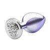 274-Prata-com-Roxo_1 Plug Anal M Bicolor com Pedra Cravejada Linha Lite Plug Sexy Fantasy