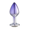 274-Prata-com-Roxo_2 Plug Anal M Bicolor com Pedra Cravejada Linha Lite Plug Sexy Fantasy