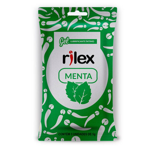 Gel Lubrificante com Aroma de Menta Sachê com 3 Unidades 5g Rilex