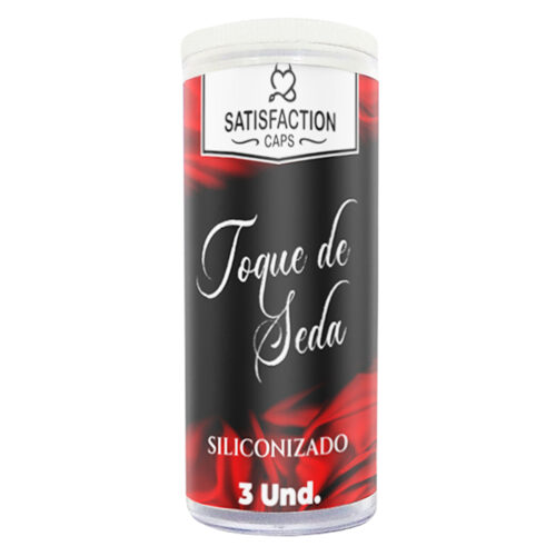 29013_1 Toque de Seda Bolinha com Óleo Siliconado para Massagem Corporal 3 Unidades Satisfaction Caps