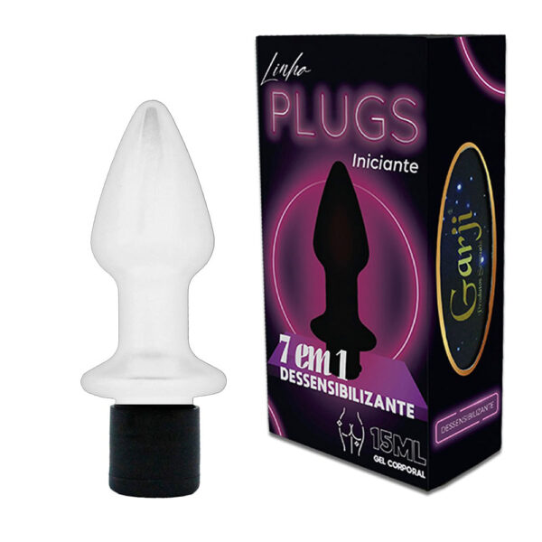 2963_2 Linha Plugs Iniciantes Gel Corporal 7 em 1 Dessensibilizante 15ml Garji