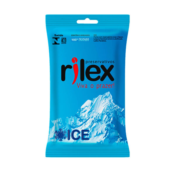 297_1 Preservativo Lubrificado Ice 3 Unidades Rilex