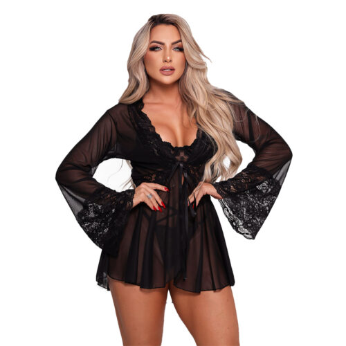 3.73-U-Preto_1 Hobby Apimentada com Detalhes em Renda Coleção Safadinhas Tallyta Moda Apimentada