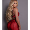 3.85-U-Vermelho_2 Camisola Fascínio Em Tule e Calcinha Personalizável Coleção Metamorfose Tallyta Moda Apimentada