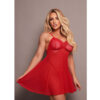 3.86-U-Vermelho_2 Camisola Jardim Secreto Tule Borboleta e Calcinha Fio Coleção Metamorfose Tallyta Moda Apimentada