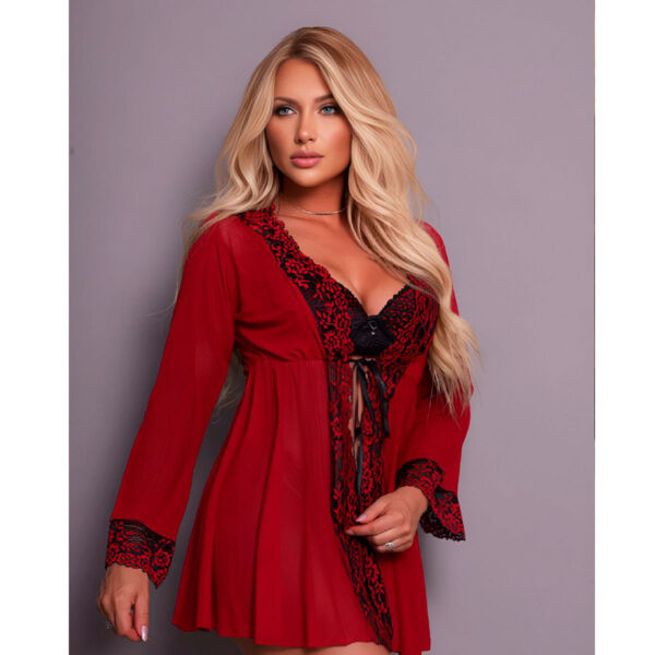 3.87-U-Vermelho_1 Hobby em Tule com Detalhes em Renda Coleção Jardim Secreto Tallyta Moda Apimentada