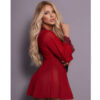 3.87-U-Vermelho_2 Hobby em Tule com Detalhes em Renda Coleção Jardim Secreto Tallyta Moda Apimentada