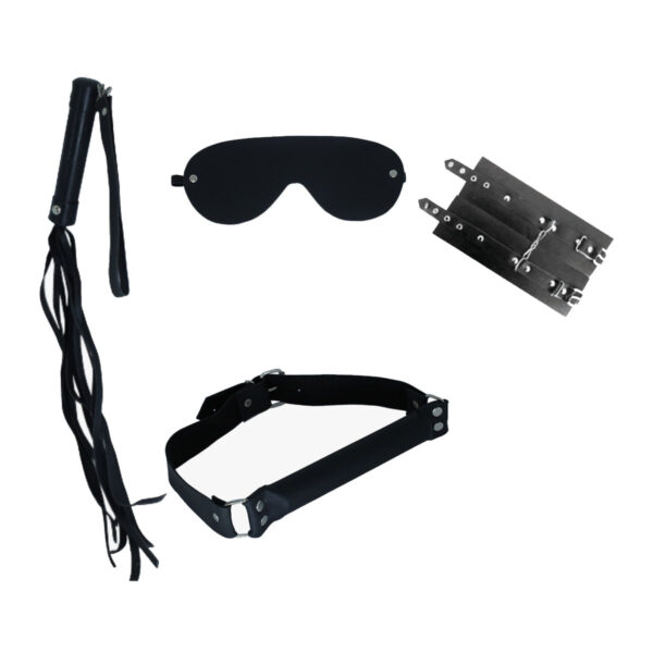 3480-Preto_1 Kit Fetiche Hard Chicote, Algema e Venda Garji
