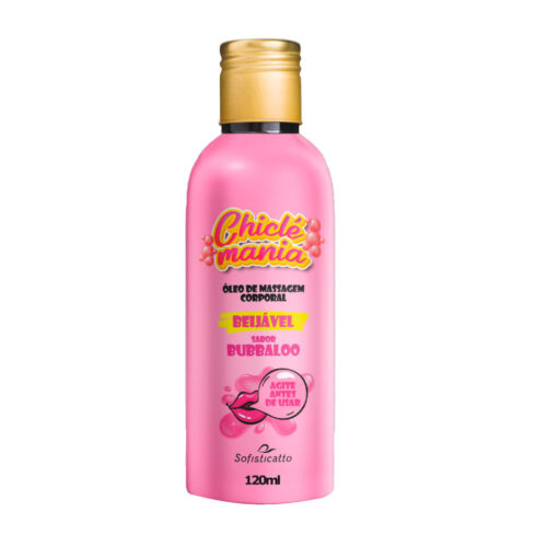 3577_1 Chiclé Mania Óleo de Massagem Corporal Beijável 120ml Sofisticatto