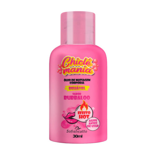 Chiclé Mania Óleo de Massagem Hot 30ml Sofisticatto - Chiclé Mania Óleo de Massagem Hot 30m Sofisticatto
