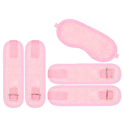 364R-Rosa_1 Kit Bondage em Pelúcia Pau Brasil