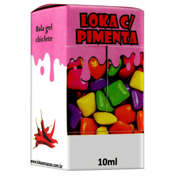 38312-Chiclete_2 Bala Gel Comestível Loka com Pimenta 10ml Loka Sensação