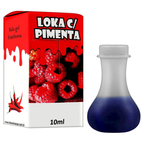 38312-Framboesa_1 Bala Gel Comestível Loka com Pimenta 10ml Loka Sensação
