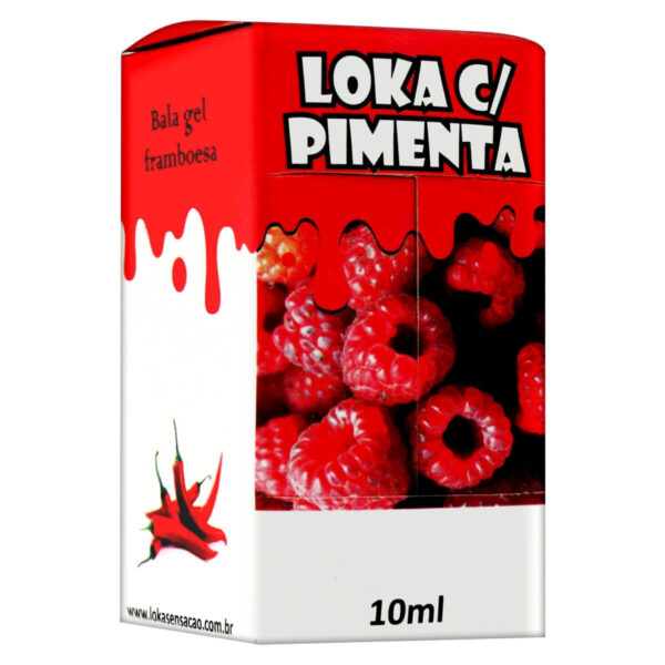 38312-Framboesa_2 Bala Gel Comestível Loka com Pimenta 10ml Loka Sensação