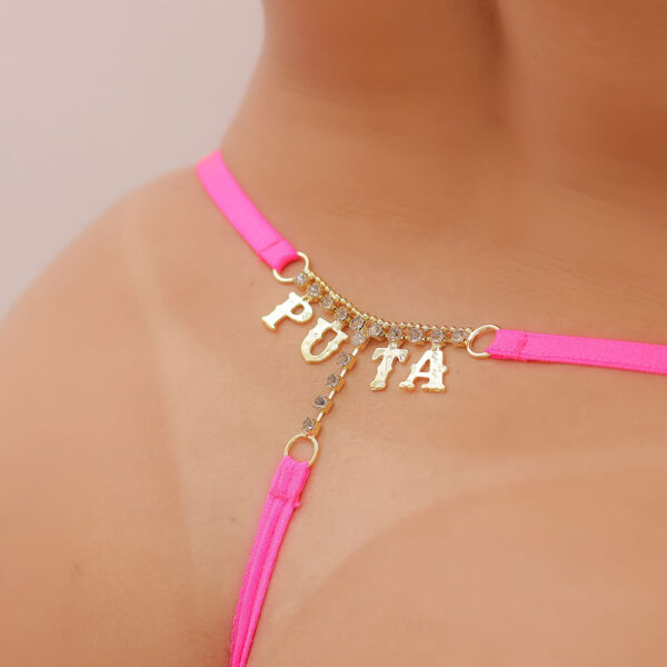 4.196-PUT-U-Rosa-Neon_3 Calcinha Fio "Puta" com Strass Tallyta Moda Apimentada