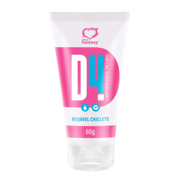 4005-Chiclete_1-1 D4 Lubrificante Íntimo Beijável 60G Sexy Fantasy