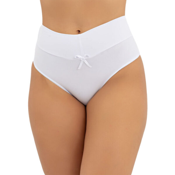 400PT-M-Branco_1 Calcinha Tanga Natieli com Cós Largo em Microfibra Patitex