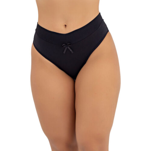 400PT-M-Preto_1 Calcinha Tanga Natieli com Cós Largo em Microfibra Patitex
