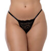 412PT-M-Preto_1 Tanga Kamila Fio Dental com Regulagem Laço e Pingente Patitex