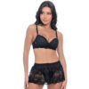 451-M-Preto_1 Conjunto Sainha com Bojo e Detalhes em Renda Dira's Lingerie