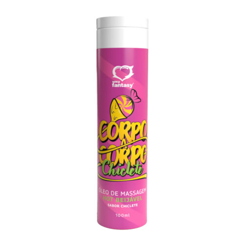 4871-Chiclete_1 Óleo de Massagem Corpo a Corpo Hot Beijável 100ml Sexy Fantasy