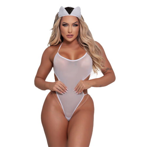 5.98-U-Branco_1 Body Coelhinha Safada em Tule Tallyta Moda Apimentada