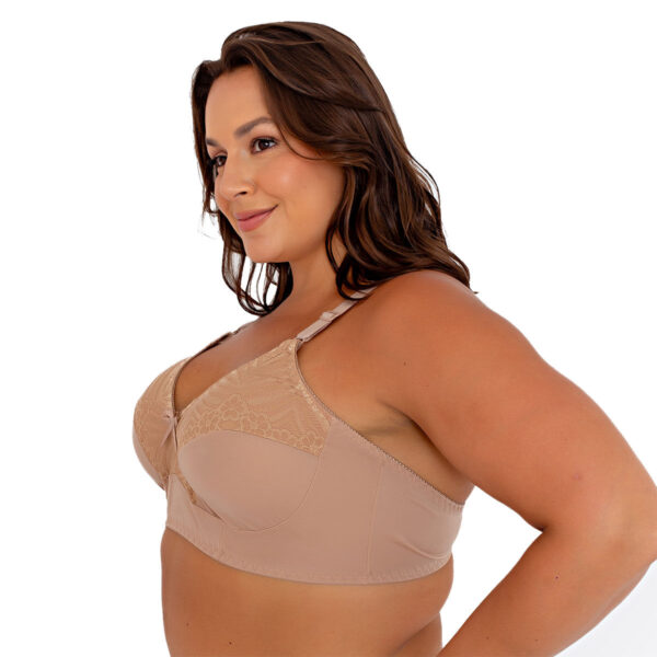 509PT-48-Chocolate_2 Soutien Plus Size Reforçado Cetinete Sem Bojo Patitex