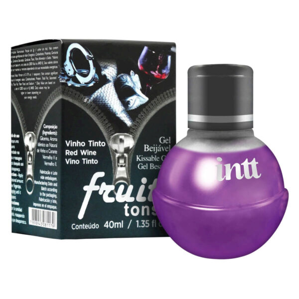 50TP3_1 Fruit Sexy Gel Beijável Sabor Vinho Tinto 40ml Intt