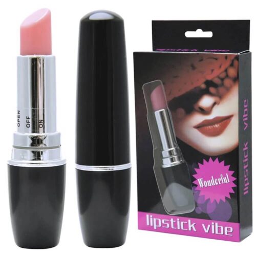 5132-Preto_1 Lipstick Vibe Vibrador em Formato de Batom Vibração Unica Sexy Import