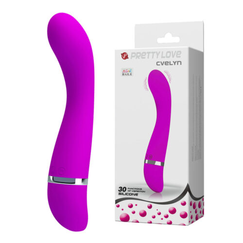 5383-Roxo_1 Cvelyn Pretty Love Vibrador Ponto G com 30 Níveis de Vibração Sexy Import