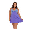 550PT-Roxo-Azulejo_1-1 Camisola Plus Size Bicolor com Lacinho Patitex