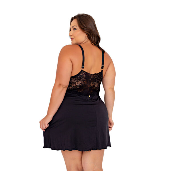 551PT-50-Preto_2 Camisola Plus Size Lisa Rubinne Patitex