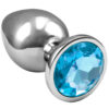 Plug Anal de Aço Inoxidável com Cristal Arredondado Sexy Import
