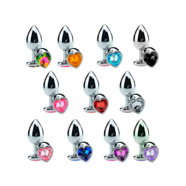 5848-P-Modelo_3-1 Plug Anal Cônico com Cristal Formato Coração P Sexy Import