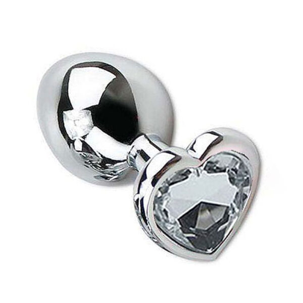 5849-M-Transparente_1 Plug Anal Cônico com Cristal Formato Coração M Sexy Import