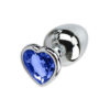 5850-G-Azul_1 Plug Anal de Aço com Cristal Formato Coração Tamanho G Sexy Import