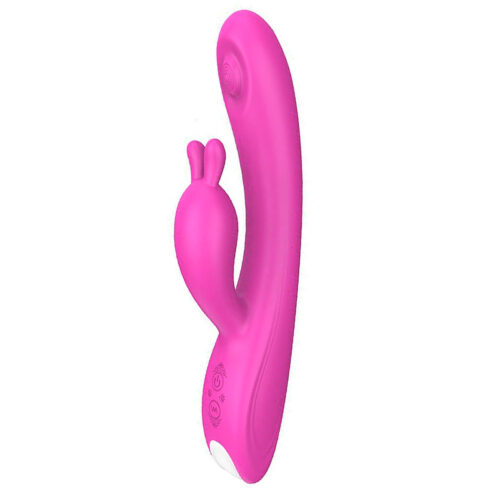 5974-Pink_1 S-Hande Candy Vibrador de Ponto G com Estimulador de Clitóris Miss Collection