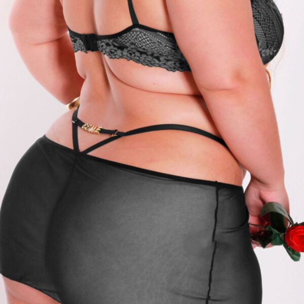 6.284-G1-Preto_3 Camisola Pura Tentação Plus Size Personalizável e Calcinha Coleção Metamorfose Tallyta Moda Apimenta