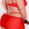 6.284-G1-Vermelho_3 Camisola Pura Tentação Plus Size Personalizável e Calcinha Coleção Metamorfose Tallyta Moda Apimenta