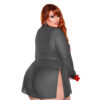 6.287-G1-Preto_2 Hobby Plus Size em Tule com Detalhes em Renda Jardim Secreto Tallyta Moda Apimentada