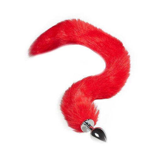 6191-Vermelho_1 Plug Anal Rabo de Raposa Colorido 75 cm de Calda Sexy Import