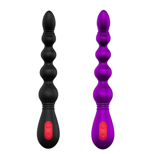 6217-Preto_1 S-Hande Vins Plug Anal Escalonado com 9 Modos de Vibração Sexy Import